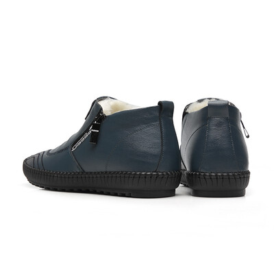 

YONGHENGMEILI Genuine leather high to help mens cotton shoes 7170