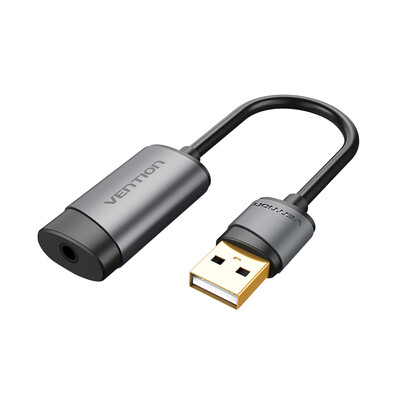 

VENTION USB Sound Card External Stereo Audio Adapter with 35mm Earphone& Microphone for LaptopDesktopPS4 Black