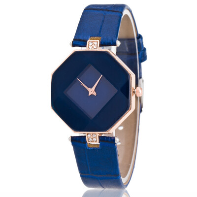 

2018 New Women Fashion Luxury Leisure Set Auger Leather Analog Stainless Steel Quartz Watch