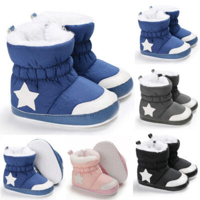 

Winter Toddler Baby Boy Girl Warm Snow Boots Infant Soft Sole Crib Shoes Booties