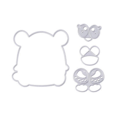 

4pcs DIY Bear Cutting Dies Embossing Stencil for Scrapbooking Photo Album