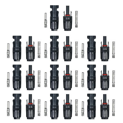 

5 Pairs MC4 MaleFemale Solar Panel Cable Connectors for PV System