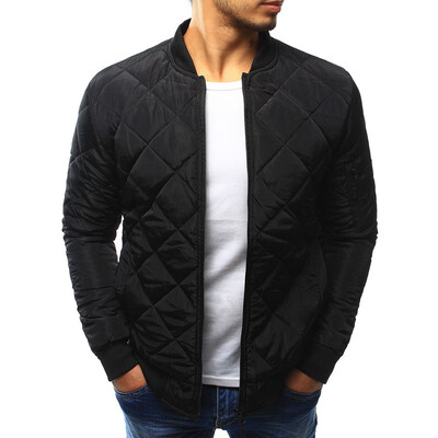 

Men Solid Zipper Coats Plus Size Autumn Winter Long Sleeve Stand Collar Pullover