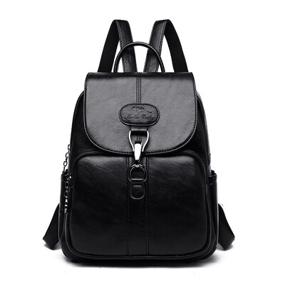 

Backpack 2019 new soft leather fashion travel backpack