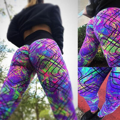 

Women YOGA Running Sport Pants High Waist Leggings Fitness Trouser