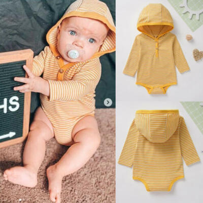 

AU Winter Infant Kid Baby Boy Girl Cotton Hooded Romper Jumpsuit Clothes Outfit