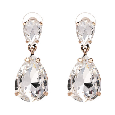 

2019 New Arrival Fashion Luxury Statement Jewelry Big Crystsal Pendant Dangle Earring Sweety For Women Wholesale J50048