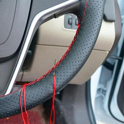 

New DIY Imitation Leather Soft Car Steering Wheel Trocar Thread For 37 - 38cm