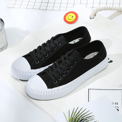 

Ulzzang orange retro canvas shoes female students Korean version of the wild flat bottom Harajuku shoes