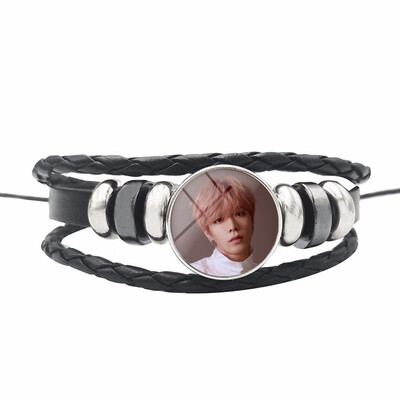 

Nct 127 Combination Bracelet Leather Braided Bracelet Fan Collection or Support Accessories Unisex