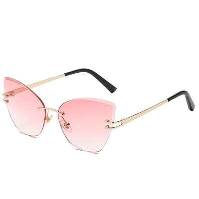

Fashion Women Sunglasses UV400 Eyeglass Frameless Cat Eye Sun Glasses Ladies Eyewear