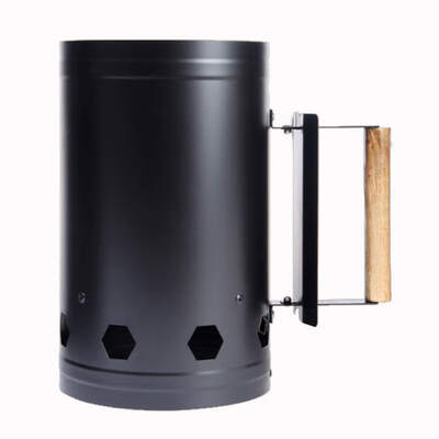 

BBQ Durability Thickened Handle Barbecue Metal Natural Wooden Charcoal Combustion Grill