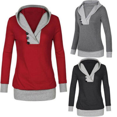 

Womens Winter Long Sleeve Hoodie Sweatshirt Sweater Casual Hooded Coat Pullover