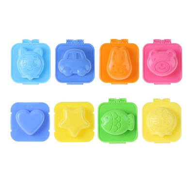 

2pcs Boiled Egg Mold PP Cute Cartoon Eggs Rings Mould Kitchen Baking Tools