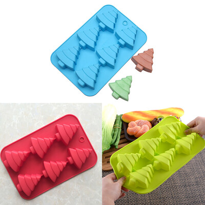

Christmas Tree Silicone Cake Molds 6 Cavity 3D Chocolate Mould Fondant DIY Tool