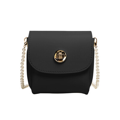 

Women Slim Shoulder Bag Pearl Strap Mini Messenger Bags Casual Lock Crossbody Bag Handbag Mobile Phone Purse YJ