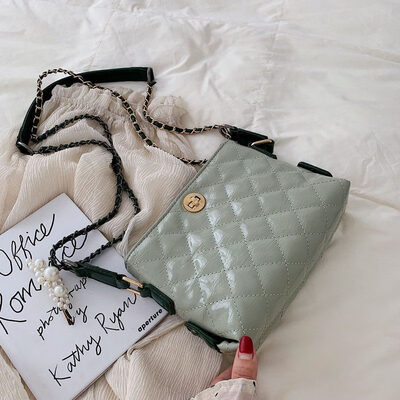 

Small bag 2019 new fashion wild female bag summer small fragrance wind embroidery line rhombic single shoulder diagonal chain bag