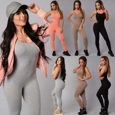 

New Women Casual Sleeveless Bodycon Romper Jumpsuit Club Bodysuit Long Pants
