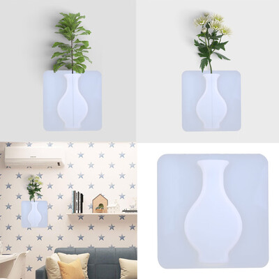 

〖Follure〗Magic Rubber Silicone Sticky Flower wall hanging Vase Container Floret Bottle