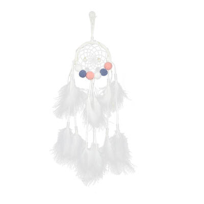 

Cute Balls Feathers Dream Catcher LED Light String Wall Hang Pendant Decor