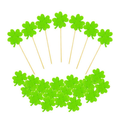 

10pcs Safe Nontoxic Cake Inserted Card Leaf Cake Toppers Cupcake Sticks