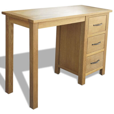 

Desk with 3 Drawers Solid Oak Wood 417"x157"x295