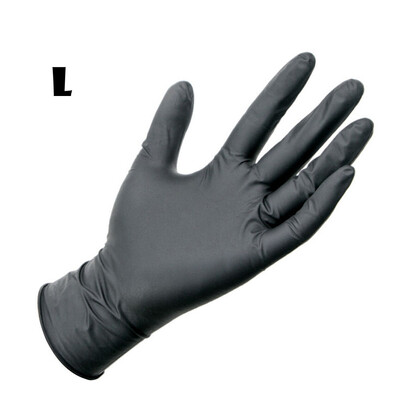 

〖Follure〗100Pcs Comfortable Rubber Disposable Mechanic Nitrile Gloves Black