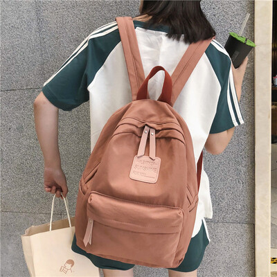 

Ins style bf schoolbag female Korean version of high school students in ancient times simple hundred build Japanese backpack doubl