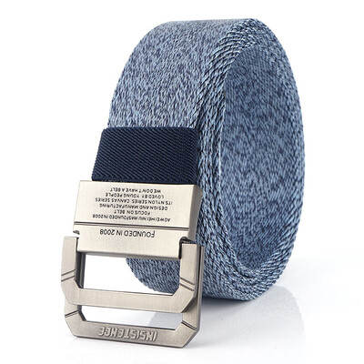 

Unisex Belt Solid Color Quality Nylon Double Ring Buckle Men belt Youth Men&Women Casual Cowboy Pants Wild belts 125cm