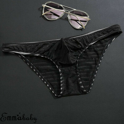 

New Mens Low-rise Bulge Pouch Thong T-back G-string Bikini Underwear Underpants