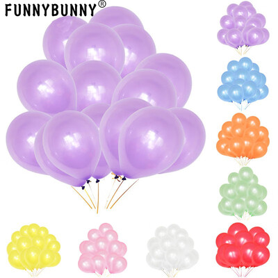 

FUNNYBUNNY 20pcs 12 inch colorful Pearl Latex Thickening Wedding Party Birthday Balloon