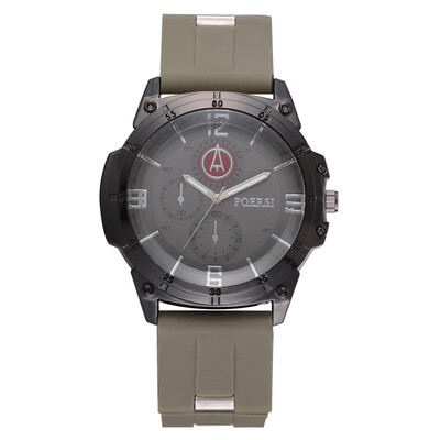 

Watch mens hot sale simple silicone three-eye quartz watch Harajuku style casual watch