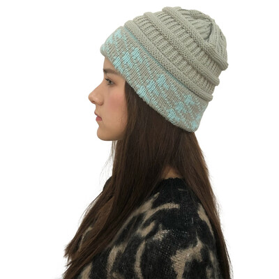 

Tailored Women Stitching Outdoor Hats Crochet Knit Holey Beanie Cap