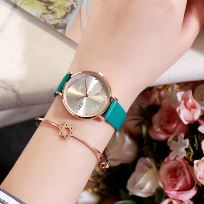 

College wind digital girls wrist watch belt hot sale couple simple table casual wild women table
