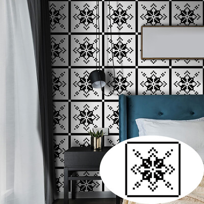 

〖Follure〗Geometric Self Adhesive Tile Stickers Decal Home Decoration Wall Sticker