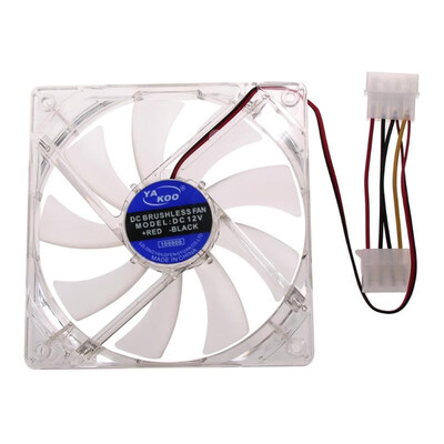 

120x120mm 4Pin Blue LED Transparent Cooling Fan for Desktop Computer Case