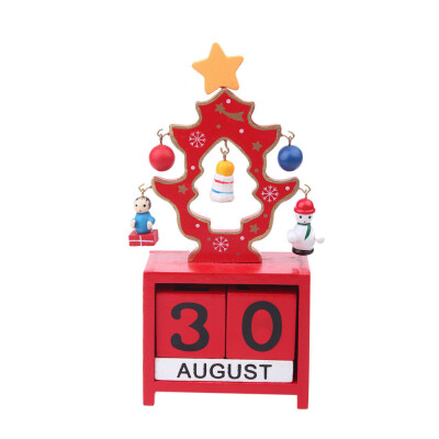 

〖Follure〗Christmas Calendar Wood Building Block Time Change Random Christmas Gifts Green