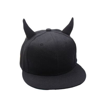 

Fashion Men&39s Snap back adjustable Baseball Cap Hip Hop hat Black Devil Horns