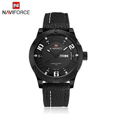 

NAVIFORCE Luxury Brand Men Casual Quartz Wristwatch PU Leather Strap Fashion Mans Business Watch with Date