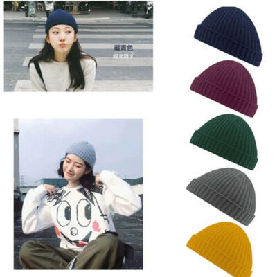 

US New Unisex Men Women Beanie Hat Warm Ribbed Turn Ski Fisherman Docker HatSHX