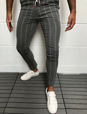 

Men Casual Slim Fit Skinny Business Formal Suit Dress Pants Long Trousers