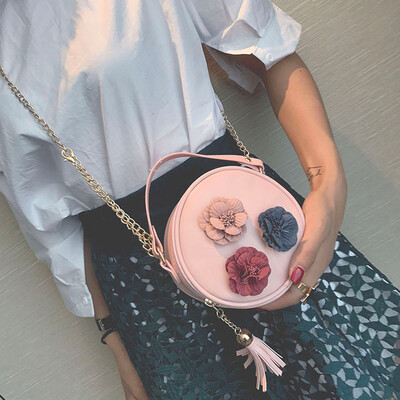 

Tailored Women Fashion Handbag Shoulder Stereo Flowers Bag Small Tote Ladies Purse