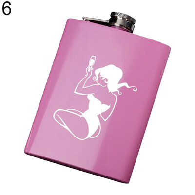 

Portable 8oz Wine Bottle Women Stainless Steel Liquor Pocket Leakproof Hip Flask