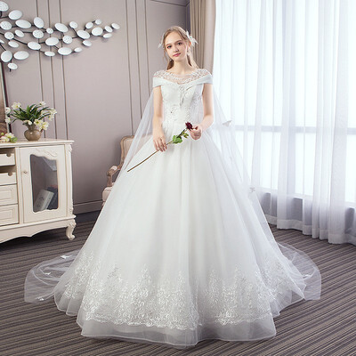 

2018 new style trailing wedding dresses hot sale Court Train Ball Gown A005