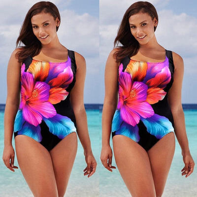 

Plus Size Sexy Women One Piece Swimsuit Push Up Padded Bikini Swimwear Beachwear