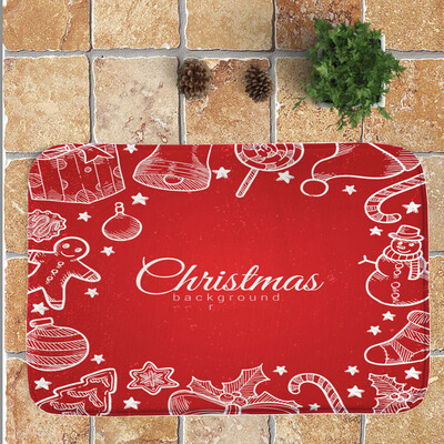 

〖Follure〗Christmas Festival Entrance Door Bathroom Floor Mat Indoor Bath Decor