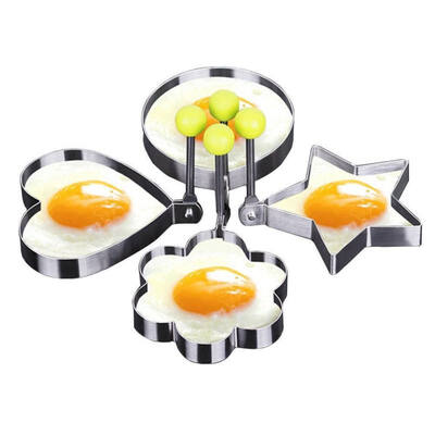 

14Pcs Flower Round Star Heart Shaper Fried Egg Mold Omelette Ring Cooking Tool