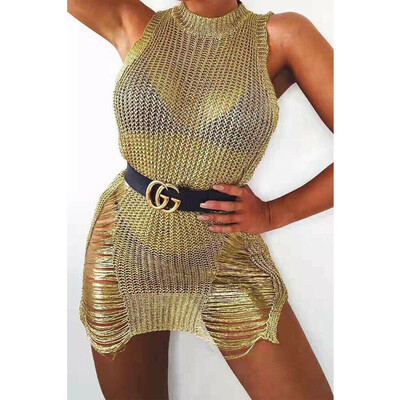 

Womens Knitt Fishnet Mesh Bikini Cover Up Bathing Summer Beach Swimwear Swimsuit