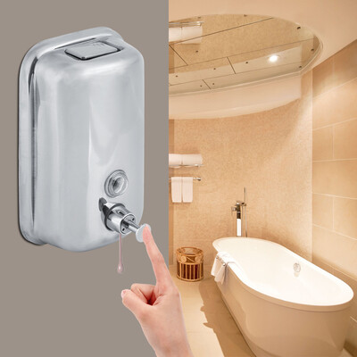 

8001000mL Bathroom Wall Mounted Stainless Steel Soap LiquidShampoo Lotion DispenserSoap Lotion Dispenser