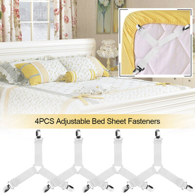 

Greensen 4pcs Adjustable Triangle Bed Mattress Sheet Holder Straps Clips Gripper Fasteners Bed Sheet Holder Sheet Strap